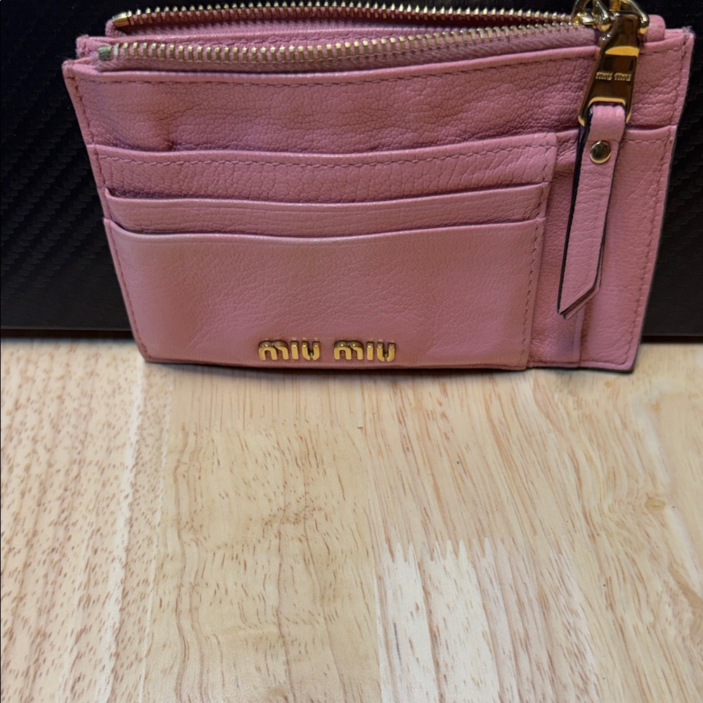 Miu Miu Pink Leather Wallet